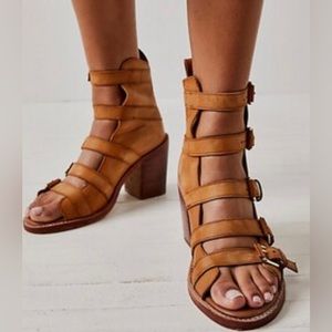 NEW Free People Buckle Up Baby Block Heels